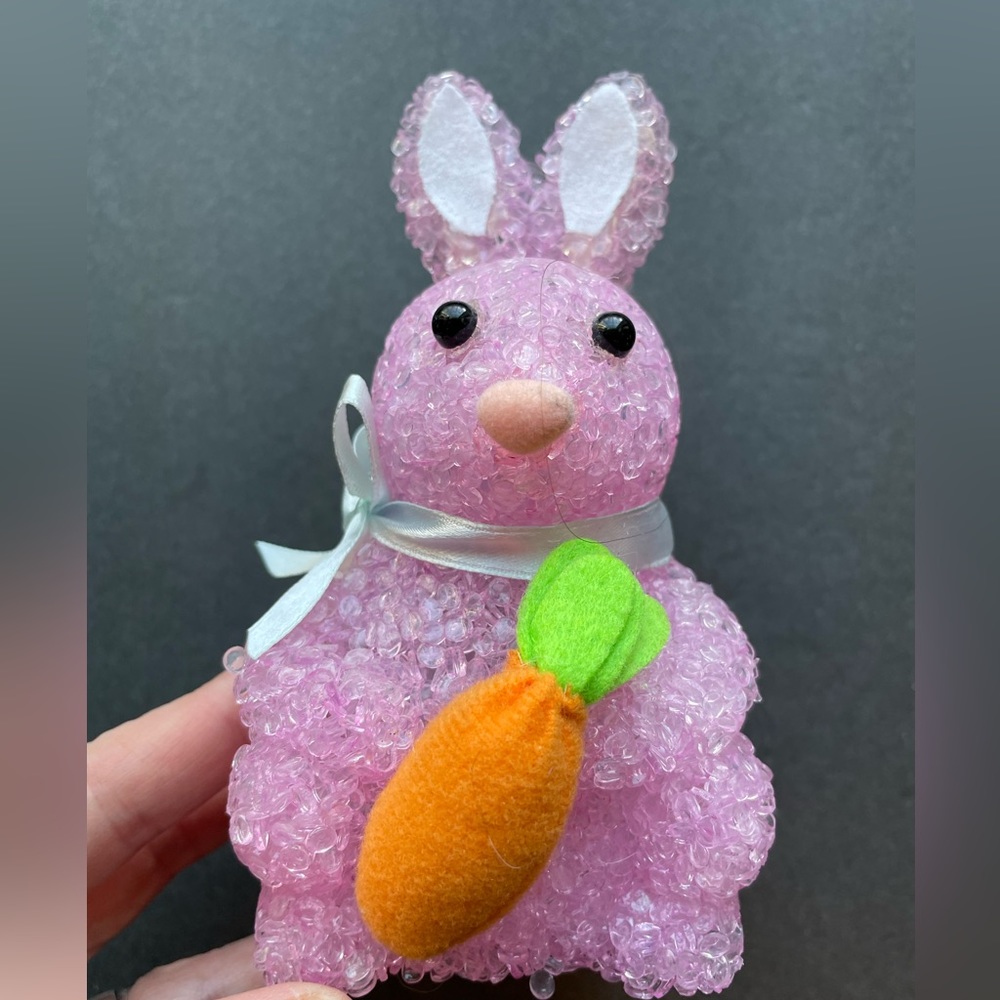 Melted popcorn plastic Easter bunny light.